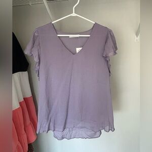 ❤️On sale❤️Ricki's Soft Purple Flutter Sleeve Blouse